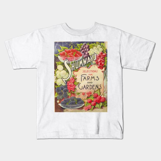 Shumway's Farms and Gardens Catalogue Kids T-Shirt by WAITE-SMITH VINTAGE ART